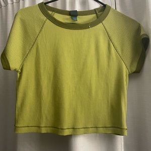 green cropped t